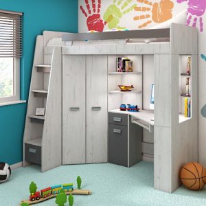 Детская стенка кровать+стол+шкаф ANTRESOLA L