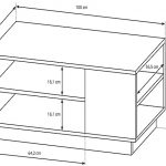 Чертеж журнального столика с размерами Arco