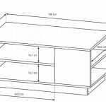 Чертеж схема журнального столика в салон 3D