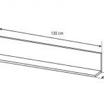 Чертеж полки с размерами от стенки Alva