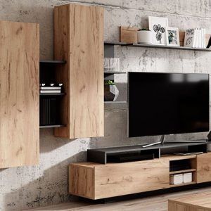 Стенка телевизионная в современном дизайне для зала ALVA
