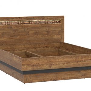 Кровать деревянная большая с декорированной спинкой DORIAN DN14