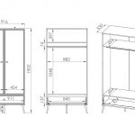 Белоснежный шкаф с двумя дверями и ящиком GOLDIN 01